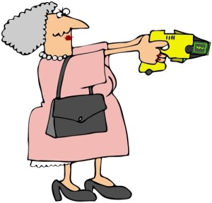 granny with gun